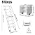 Wall Mounted Attic Ladder, Indoor Attic Stairs Pull Down System, Metal Telescoping Step Ladders, Telescopic attic Ladder, Loft Extension Steps Staircase for Garage