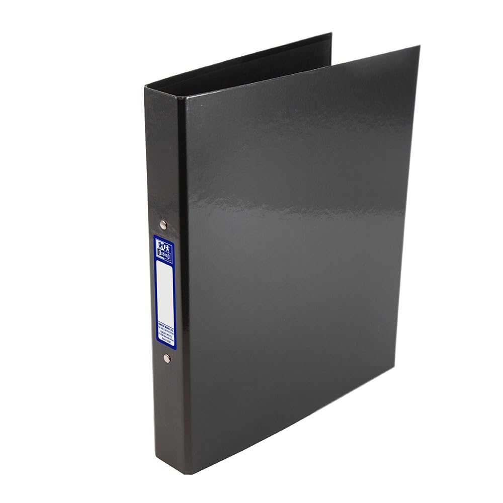 Oxford Premium A4 Ring BinderCharcoal Black Single Folder25mm Capacity from B&Q