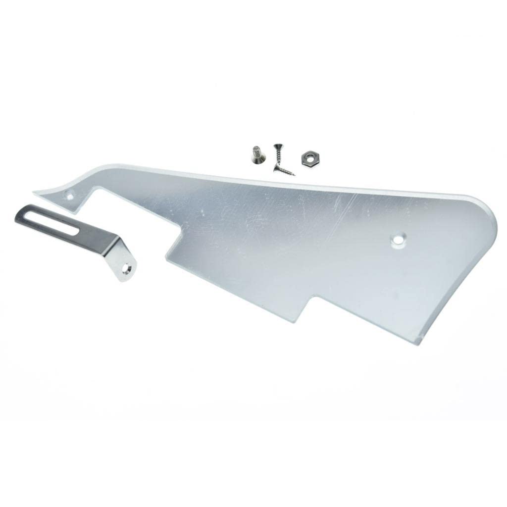 KAISH Silver Mirror 1 Ply LP Guitar Pickguard with Chrome Stainless Steel Bracket and Steel Mounting Screws for USA Les Paul - Image 4
