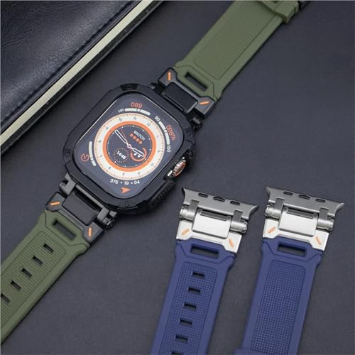 Étui de sangle pour Apple Watch Ultra 2 coque TPU et bracelet silicone