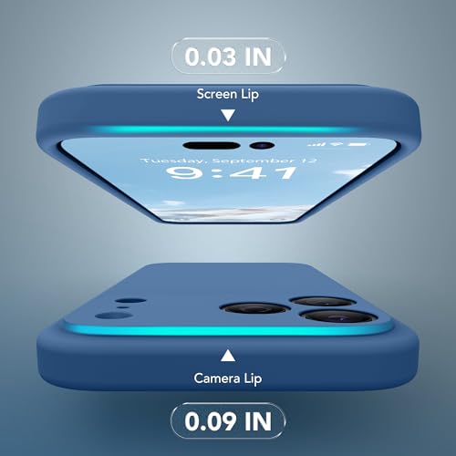 Image of Magnetic for iPhone 17 Pro Max Case, Compatible with MagSafe, [Full Camera Protection][Screen Protector] Silicone Shockproof Protective Phone Case for iPhone 17 Pro Max 6.9 inch, Lake Blue