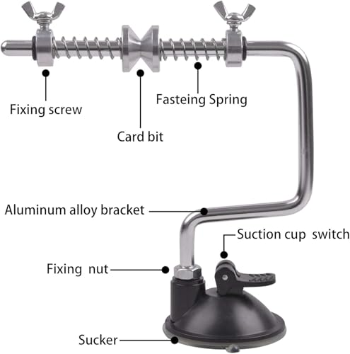 Fishing Line Spooler – Portable Table Mounted Reel Spooler for Spinning & Baitcasting Reels – Adjustable to Fit Multiple Size Spools-Fishing Line Remover Gifts for Men (Clips and Suction Cups)