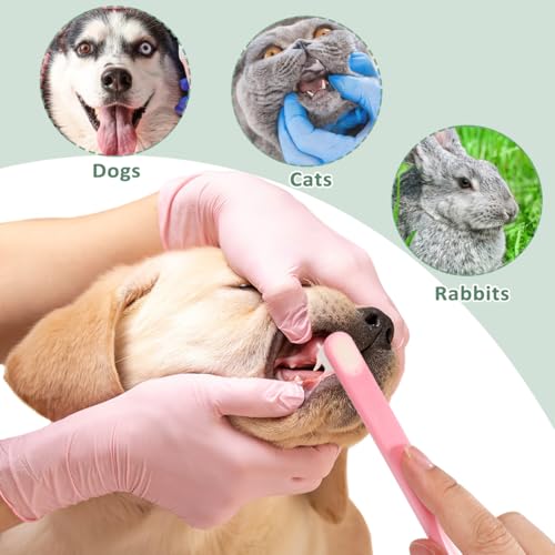 SUPVOX Pet Oral Cleaning Toothbrush Set - Soft Bristle Toothbrushes for Cats Dogs and Rabbits - Gentle Dental Care for Sensitive Teeth - 3 Pack - Thumbnail 4