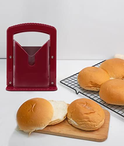 Bagel Slicer, Perfect For Bagels,Bagel Cutter Stainless Steel Red #TOP4