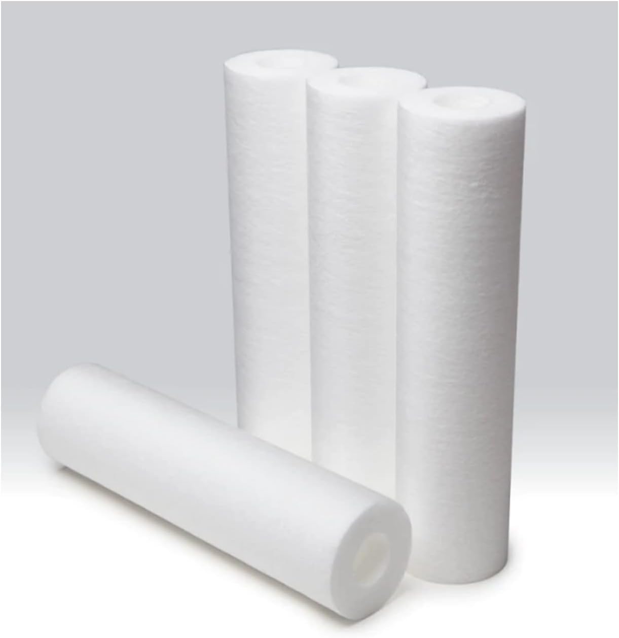 American Water Solutions 5 Micron 10" x 2.5" Whole House Sediment Home Water Filter Cartridge Replacement for Any 10 inch RO Unit Compatible to, Culligan P5, Aqua-Pure AR110, Dupont WFPFC5002, CFS10, WHKF-G05, 4Pack