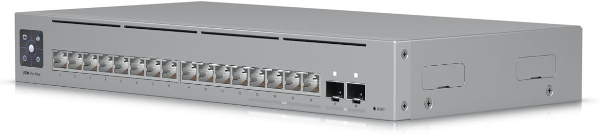 Conmutador de red administrado Ubiquiti Pro Max de 16 puertos 2.5G / 1G USW-PRO-MAX-16