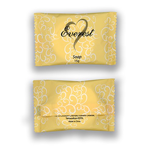 Everest Soap 25 pack,15 grams(.53oz) Individually Wrapped Travel Soap Bar Amenities for Hotels, Motels, Resorts, Guests Toiletries, Bulk Discount Price Made of Coconut Oil (cocos nucifera oil)
