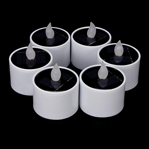Lâmpada LED para chá, lâmpada de vela, energia solar ecologicamente correta 6 unidades sem fumaça pa