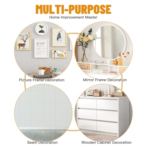 18mm X 10m Melamine Edge Banding, White Self-Adhesive Furniture Edging Strip Without Ironing Pre-Glued Veneer Tape For Furniture Restoration, Cabinet Repair ,Wooden Panels, Easy DIY Application - Image 5