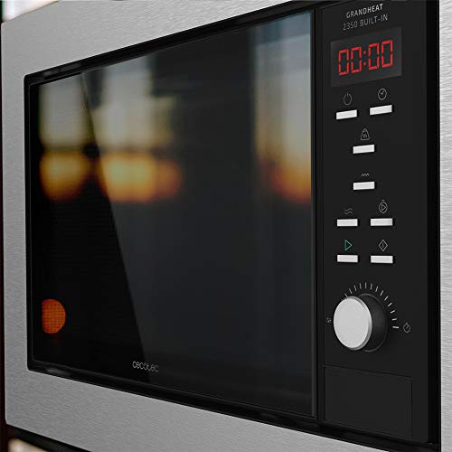 Cecotec Microondas encastrable Digital GrandHeat 2350 Built-In SteelBlack. 900W, Integrable, 23...