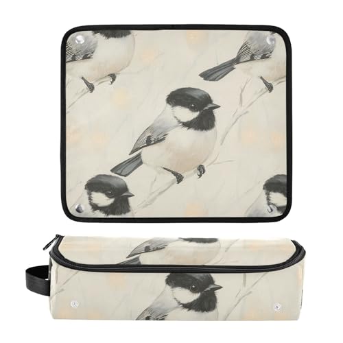 Organizador para herramientas de cabello 2 en 1 con base para plancha resistente al calor, portátil para herramientas de estilizado y accesorios de cuidado capilar miniatura 3