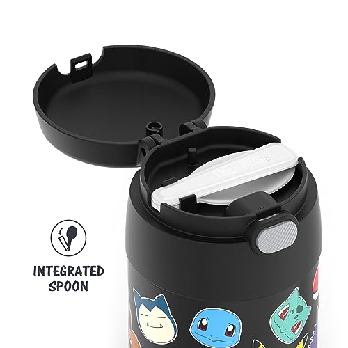 THERMOS FUNTAINER Pote de comida infantil isolado a vácuo de aço inoxidável de 290 ml, Pokémon
