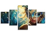 Diamond Painting Feder Diamond Painting Erwachsene Maske 5 Stück, 5D DIY Full Eckige Steine Drill Kreativ Set für Erwachsene Diamanten Kinder Embroidery Kit Bastelset für Home Decor 175x90cm, Model244