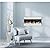 CAMBRIDGE 42 Crystal and LED Color Changing Display, White, CAM42RECWMEF-1WHT Recessed Wall Mounted Electric Fireplace