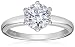 Platinum-Plated Sterling Silver Swarovski Zirconia 2 cttw Round Solitaire Ring, Size 8