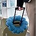 Total Pillow Donut Pillow for Airplane & Travel, Sleeping Neck Pillow, Microbead Comfortable Pillow for Neck, Head, Back, Lumbar & Pelvic Support, Twists to Many Positions - Blue