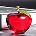 Waltz&F Crystal Apple Paperweight Craft Decoration (red)