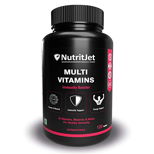 NutritJet Multivitamins For Men & Women With 43 Essential Vitamins, Minerals and Herbs for Immunity & Energy – 120 Tablets NutritJet Multivitamins For Men & Women With 43 Essential Vitamins, Minerals and Herbs for Immunity & Energy – 120 Tablets