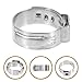 SHINEOFI 10pcs 304 Stainless Steel Single Ear Hose Clamps, Continuous Crimp Cinch Clamp Rings for Pex Tubing and Fuel Line Pipe Fitting Connections, Size 15-17.5mm, Industrial Plumbing Use