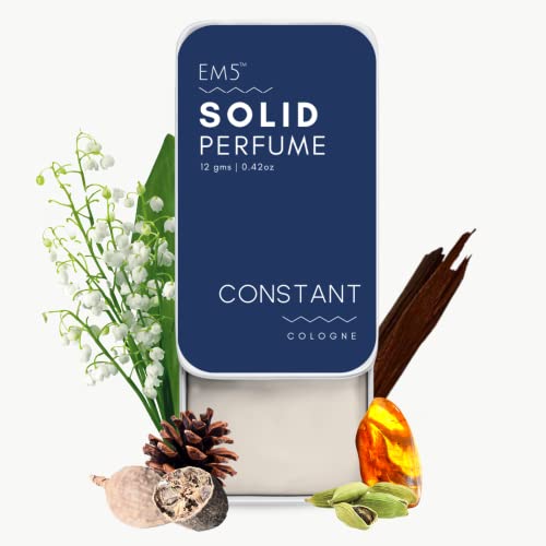 Image of EM5 Solid Perfume | Alcohol Free & Non-Greasy Cologne | Strong & Long Lasting Fragrance | 12g (Constant (Woody, Aromatic, Spicy, Musky))