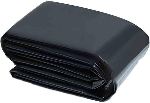 Image Pond Skin Pond Liner 6.5x10ft/10x10ft/10x23ft/13x20ft/16x26ft Koi Pond Liner 0.2mm/7.9mil Small Pond Liners For Outdoor Ponds Durable HDPE Black Rubber Pond Liner For Fish Ponds,Water Features