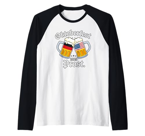 Oktoberfest Germany America 2025 Beer Festival Drinking Team Raglan Baseball Tee