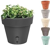 DECOPOTS - Self Watering Planter - 6.9 Inch Diameter - Indoor Outdoor with Bottom Watering and Water