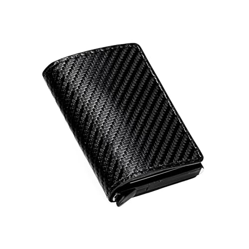 Fashion Card Holder Card Holder Business Simple Wallet Aluminum Alloy Multi-Card Slot Card Box(Red)4