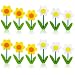 12 Pcs Daffodils Wood Sign Yellow Daffodil Tiered Tray Centerpiec Decor Wooden Spring Flower Decor Decoration Home Kitchen Farmhouse Tabletop, 3 Size
