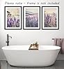 Eviepops Prints French Lavender Hills Wall Art Set of 3 Unframed Poster Prints, Digitally Printed Quilted Tapestry Style, Living Room Bedroom Bathroom Poster Home Decor, Purple Shades and Green (A4) #4