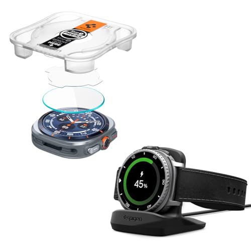 Galaxy Watch Ultra protégé au bureau comme en rando avec le pack Spigen S353 complet