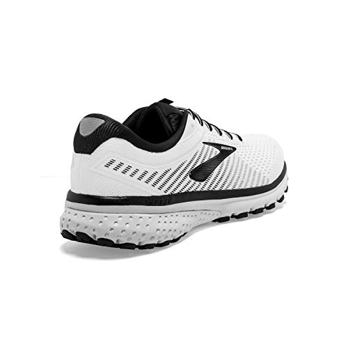 Brooks Brooks Mens Ghost 12 Running Shoe - White/Grey/Black - D - 13.0