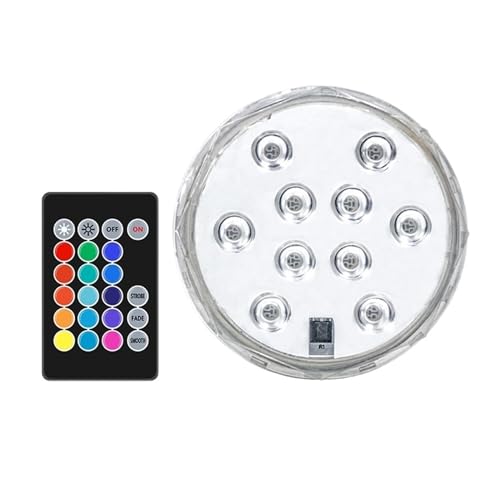 Luz LED sumergible para piscina y lámpara de noche submarina