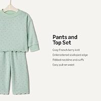 Amazon Essentials X Sofia Grainge Unisex Babies' French Terry Pant and Top Set, Mint Little Strawberries, 24 Months — image 2