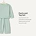 Amazon Essentials x Sofia Grainge Baby Girls' French Terry Pant and Top Set, Mint Little Strawberries, 3-6 Months