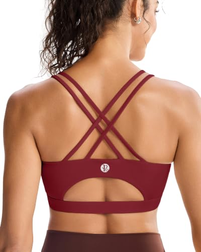 Image of RUNNING GIRL Sports Bras for Women,Padded Sports Bra Tank Top Sexy Crisscross Back High Impact Longline Workout Yoga Bra