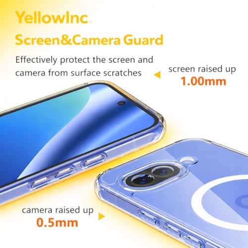 Image of Crystal Clear Case Cover for Google Pixel 10A, 2600 Gauss Magnetic Ring, Military Grade Shockproof (Hard Transparent with MagSafe, Google Pixel 10a)
