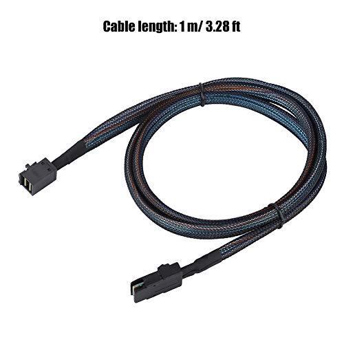 CableDeconn 3.3FT Mini SAS SFF-8643 to Mini SAS 36Pin SFF-8087 Internal HD Mini SAS to Mini SAS Cable