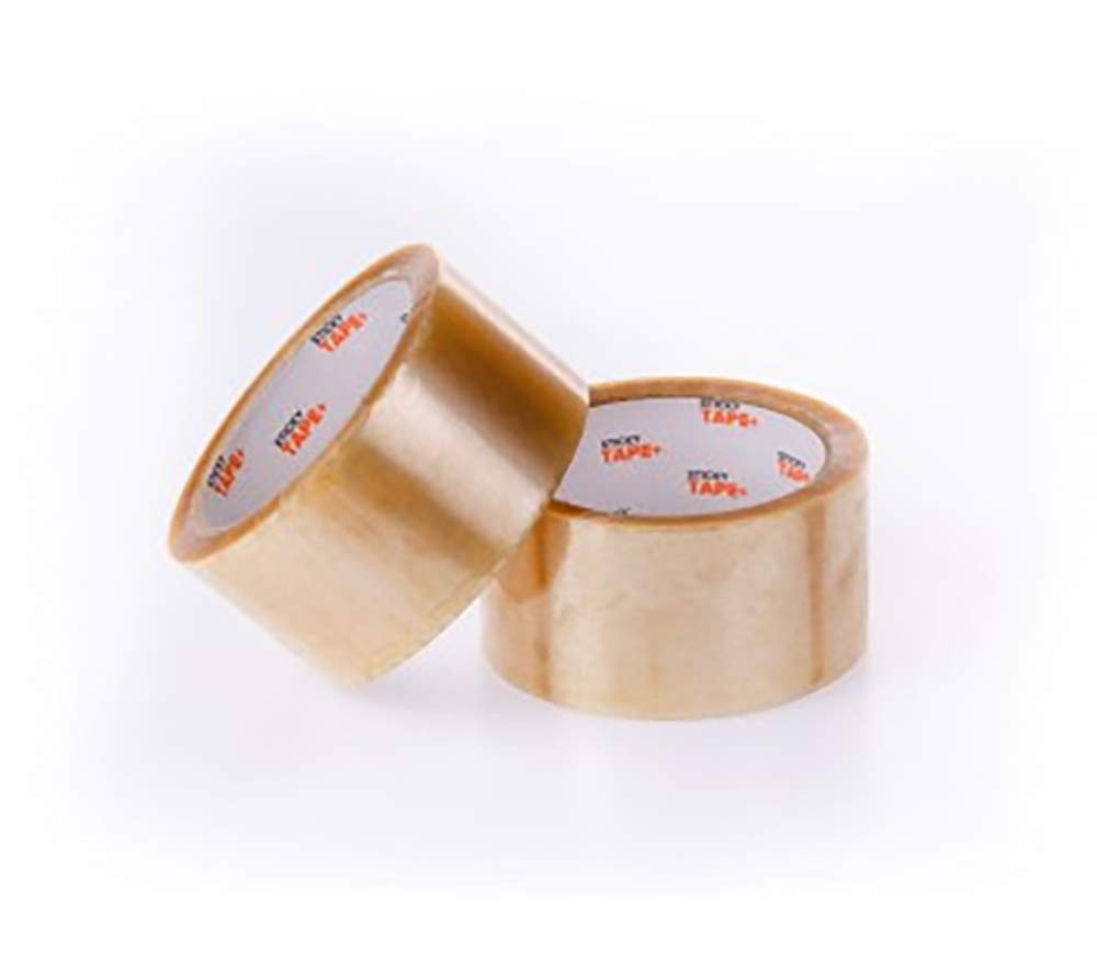 Nastro per pacchi, nastro trasparente lungo 60 m, largo 50 mm, perfetto come nastro adesivo, confezione resistente (12)