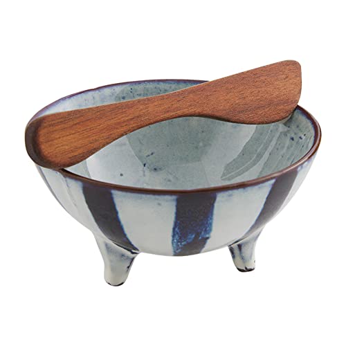 Mud Pie Black Reactive Dip Set, speader 5.5