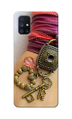 Image of Girl Hand with Keychain Hard Back Case Cover for Samsung Galaxy M51, SM-M515F / DSN Back Cover -(J5) VNS2228