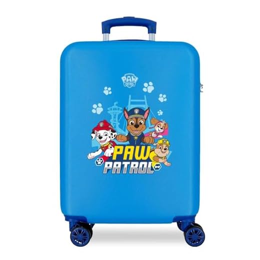 Patrulla Canina Paw Patrol Always Heroic Maleta de Cabina Azul 38x55x20 cms Rígida ABS Cierre de combinación Lateral 34L 2 kgs 4 Ruedas Dobles Equipaje de Mano