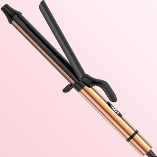 MESCOMB Dual Voltage Curling Iron - 1.25 Inch Curling Iron 6.7 Extra Long Barrel Curling Iron for Long Hair Ceramic Tourmaline Hair Curler for Loose Curls and Beach Waves 8 Heat Settings