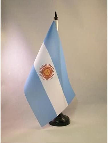 Miniatura 257 de Bandera de mesa Colombia 5'' x 8'' - Bandera de escritorio colombiana 8.3 x 5.5 in - Barra y base de plástico negro - AZ FLAG