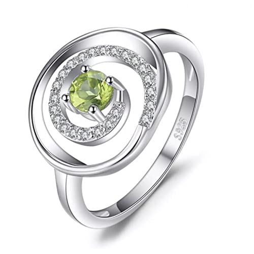 Bague péridot et argent 925 pour femme, le cadeau d'anniversaire idéal en pierre précieuse