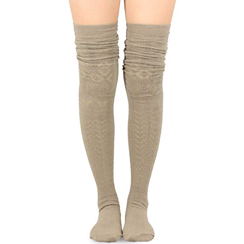 Image of Fashionable Cotton Slouchy Boot Socks for Women and Girls: Long Thigh Highs, Over-the-Knee Highs, and Knee Highs