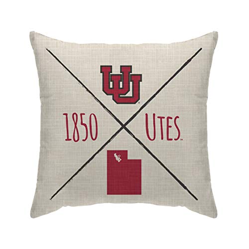 Pegasus Sports NCAA Cross Arrow Decorative Throw Pillow- Utah Utes