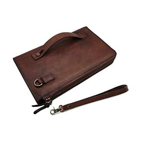 LETEULO Bolso de Cuero Genuino para Hombres Cover