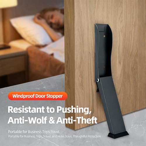Butée de porte robuste sans vis en acier inoxydable pour maison