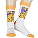 Bioworld Garfield Socks Men's Don't Know Don't Care Character Inspired Adult 6-Pack Mid Calf Mix and Match Casual Crew Socks